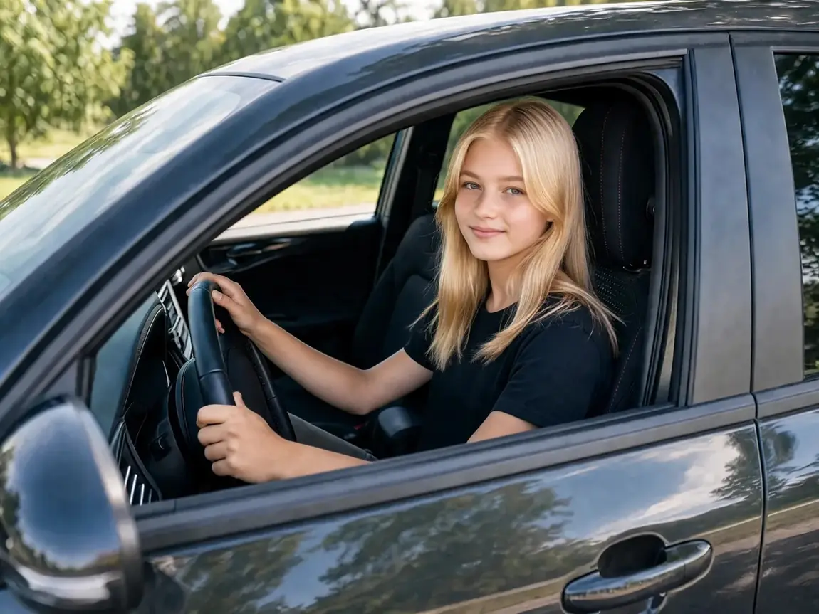 Elev kör bil under körlektion hos Ecodrive Trafikskola