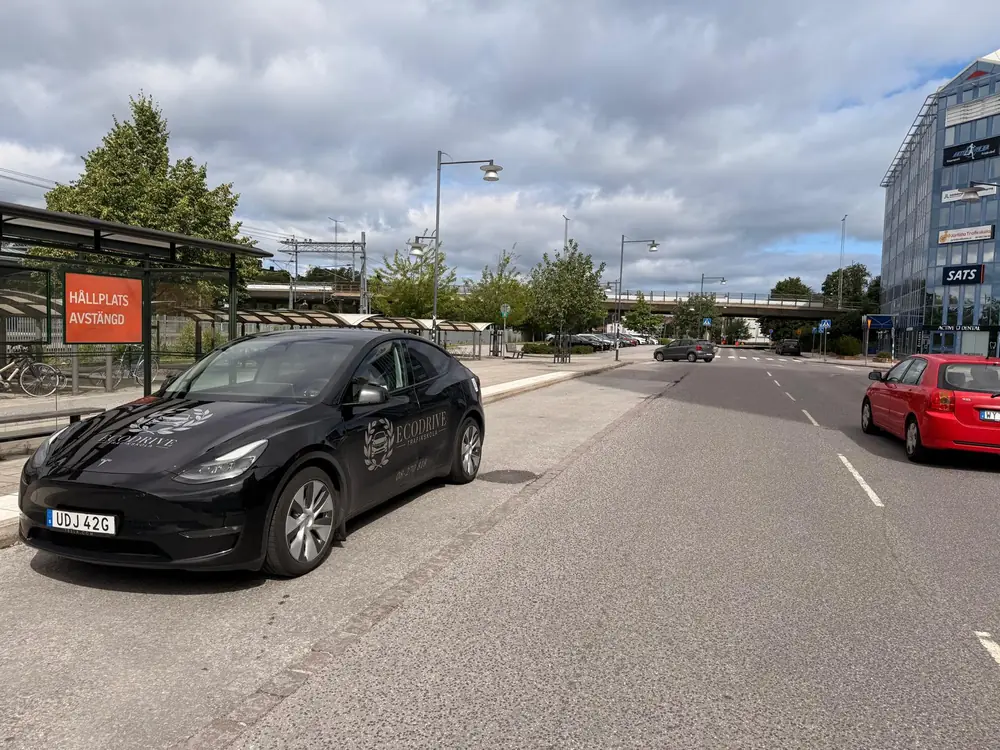 Upphämtningsplats vid Jakobsbergs pendeltågsstation